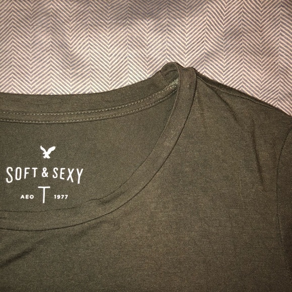 Olive Green Soft Tee - Picture 2 of 2